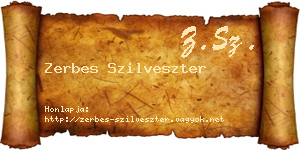 Zerbes Szilveszter névjegykártya